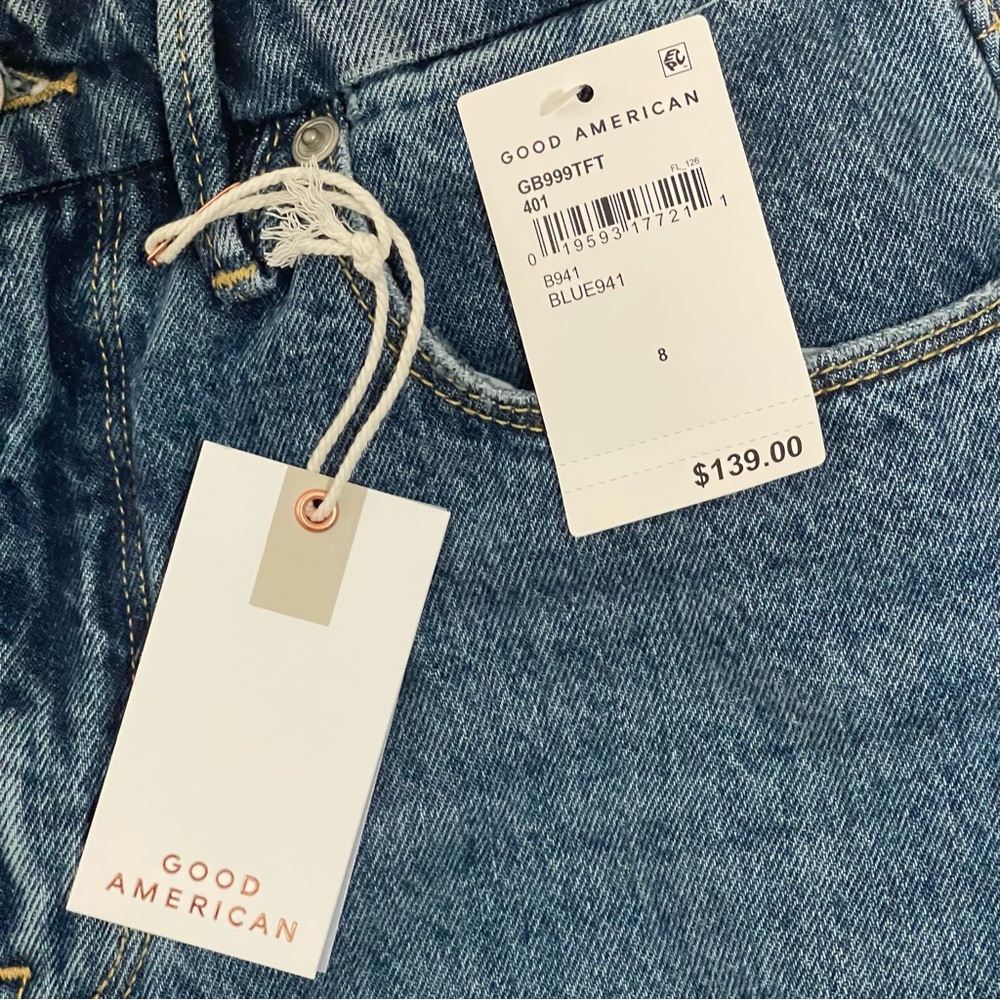 NWT! Good American Women’s Good Boy Boyfriend Straight Leg Jeans - Size 8/29 - Picture 9 of 13